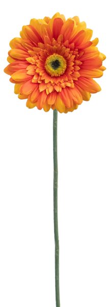 Set 12 Fiori Artificiali di Gerbera Altezza 63 cm Arancio