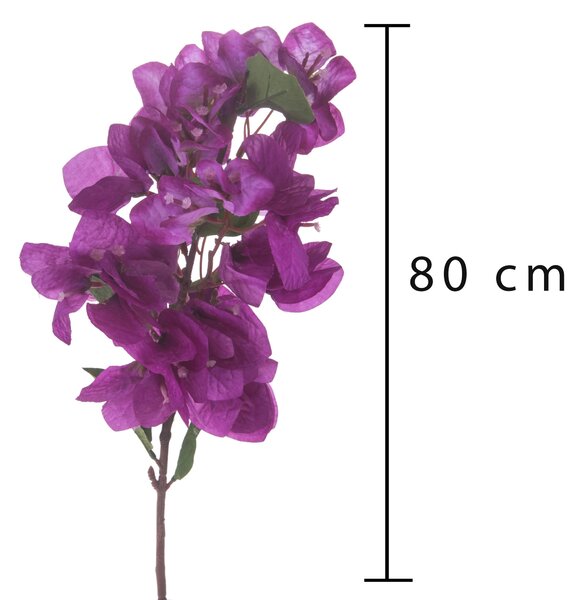 Set 8 Fiori Artificiali di Bougainvillea Altezza 80 cm Viola