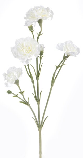 Set 6 Fiori Artificiali di Garofanello Altezza 62 cm Bianco