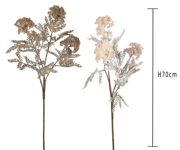 Set 4 achillea Dry Look Artificiali Altezza 70 cm