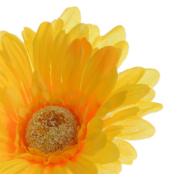 Set 24 Fiori Artificiali di Gerbera Altezza 53 cm Giallo