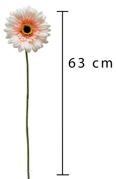 Set 12 Fiori Artificiali di Gerbera Altezza 63 cm Rosa