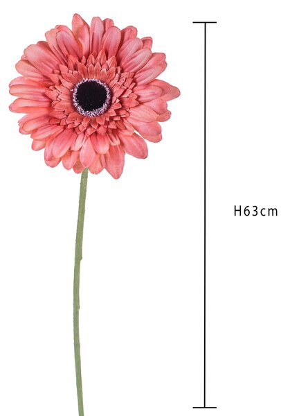 Set 12 Fiori Artificiali di Gerbera Altezza 63 cm