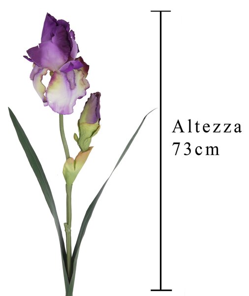 Set 6 Giaggiolo Composto da 2 Fiori Artificiali Altezza 73 cm Viola