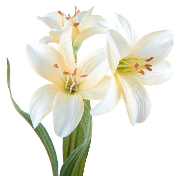Set 12 Mini Lilium Artificiali con Fiori Altezza 56 cm