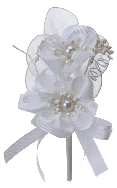 Set 12 Pick Fiorito Artificiali Altezza 15,5 cm Bianco