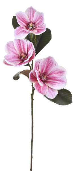 Set 4 Magnolie Real Touch Artificiali Altezza 72 cm Rosa