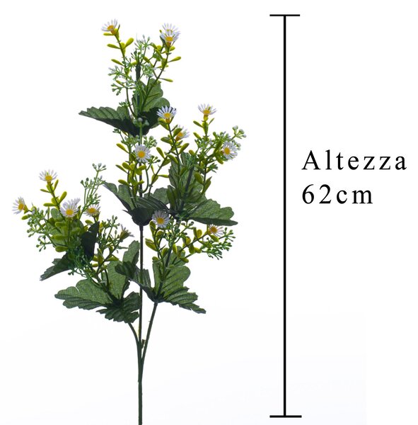 Set 12 Mini Settembrina Artificiali Altezza 62 cm Bianco