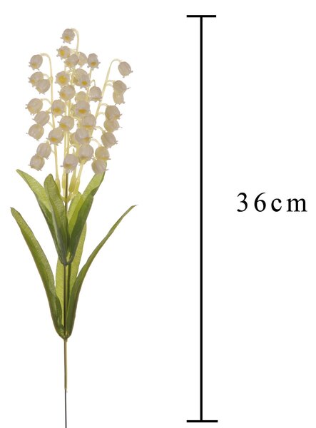 Set 24 Mughetto Artificiali Altezza 36 cm Bianco