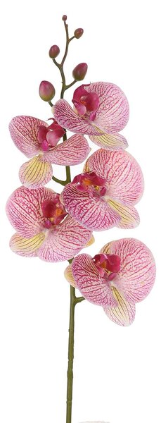 Set 3 Phalenopsis Artificiali con 5 Fiori Altezza 88 cm Viola