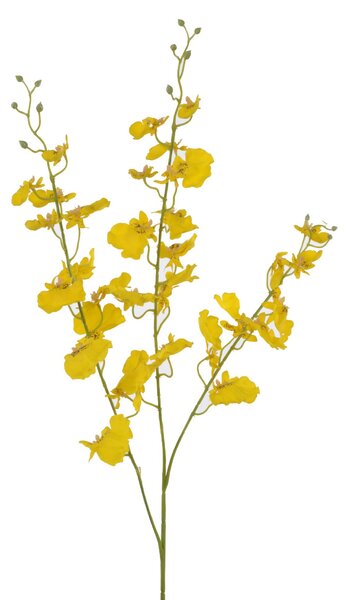 Set 6 Orchidea Artificiali Dancing con 3 Fiori Altezza 88 cm Giallo