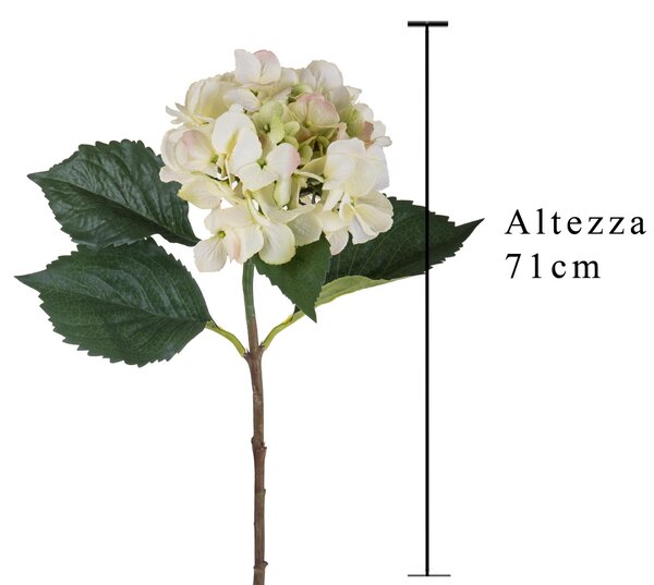 Set 2 Ortensia Artificiale Altezza 71 cm Verde