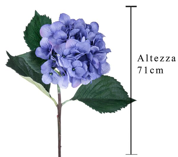 Set 2 Ortensia Artificiale Altezza 71 cm Blu