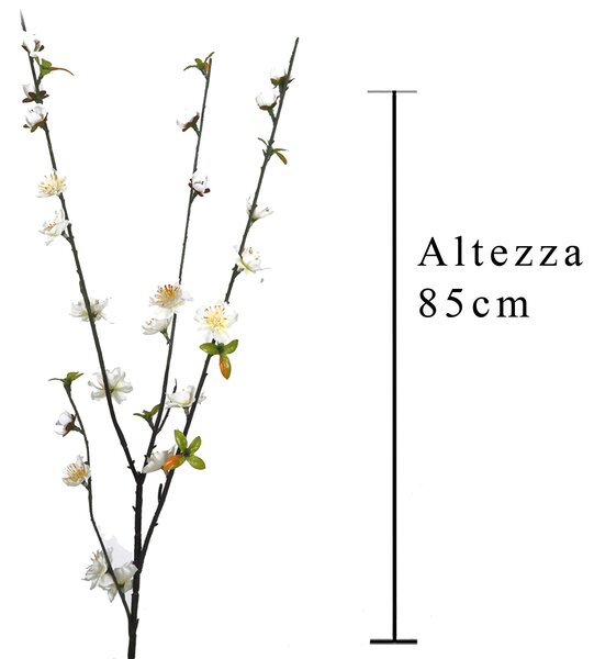 Set 8 Pesco Artificiale con 4 Diramazioni Altezza 85 cm