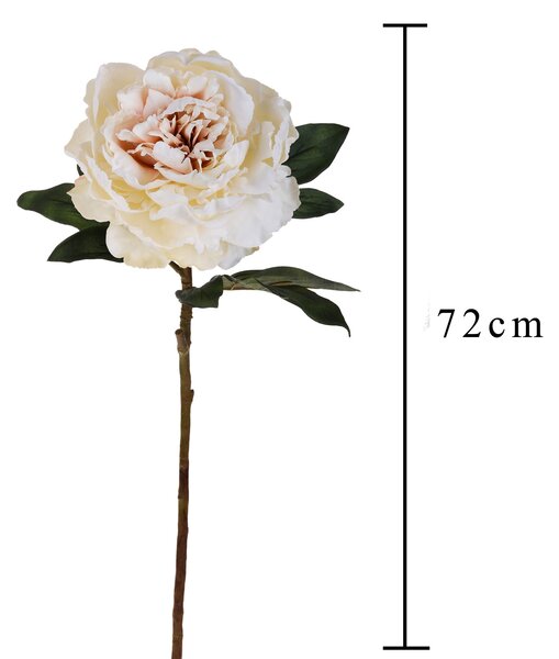 Set 4 Peonia Artificiale anticata Singola Altezza 72 cm