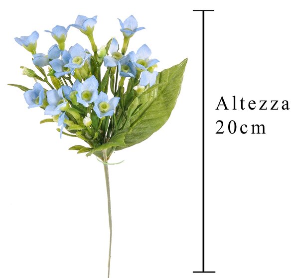 Set 6 Pick Non Ti Scordar di Me Artificiale Altezza 20 cm Blu