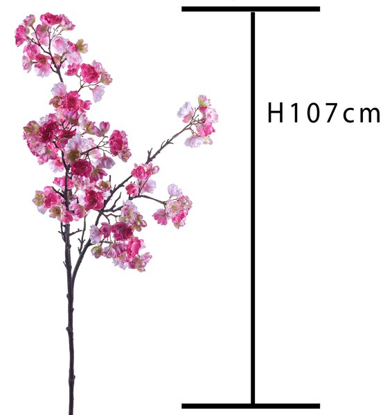 Pesco Ramificato Artificiale Altezza 107 cm Rosa