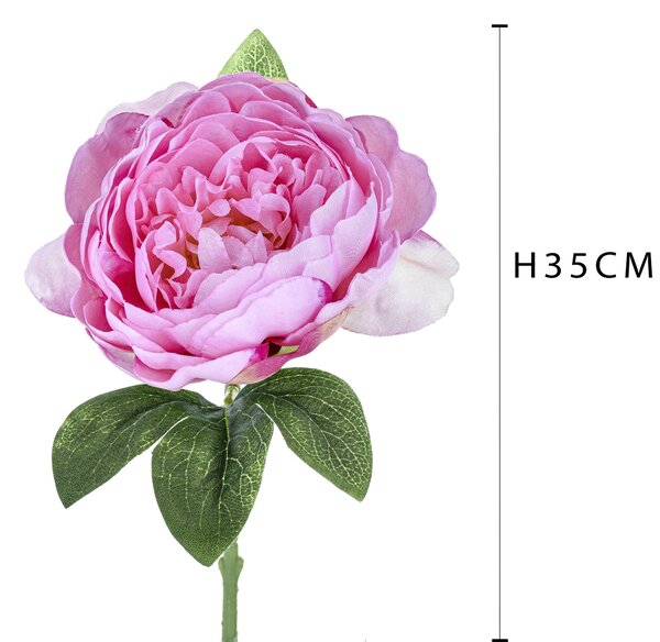 Set 12 Peonia Artificiale Altezza 35 cm Rosa