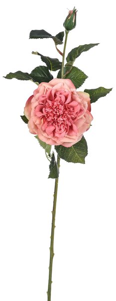 Set 4 Rose Artificiali con Boccio Altezza 69 cm Arancio