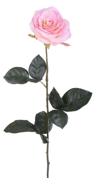 Set 6 Rose Artificiali Aperta Altezza 74 cm Rosa