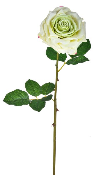 Set 4 Rose Artificiali Aperta Altezza 79 cm Verde