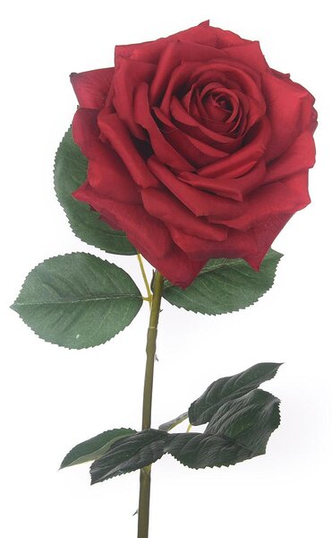 Set 3 Rose Artificiali Aperta Altezza 79 cm Rosso