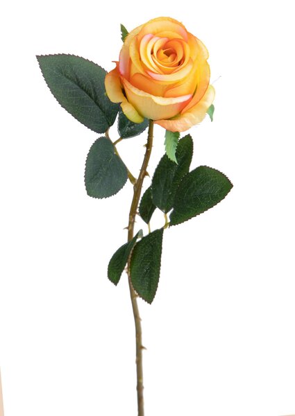 Set 12 Rose Artificiali Boccio 65 cm Giallo