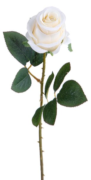 Set 12 Rose Artificiali Boccio 65 cm Bianco