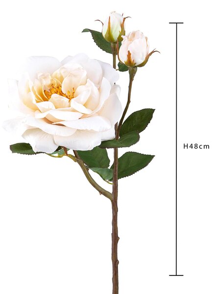 Set 4 Rose Artificiali Inglese Altezza 48 cm