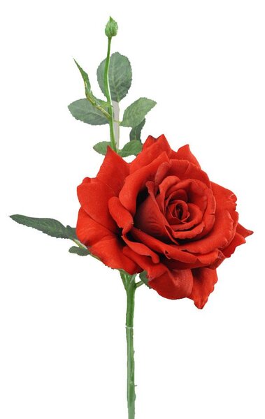 Set 4 Rose Artificiali Regina Altezza 42 cm Rosso