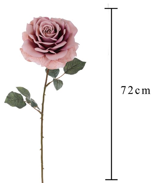 Set 4 Rose Artificiali Madonna Altezza 70 cm Rosa