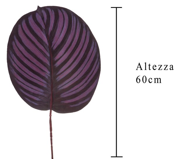 Set 8 Foglie di Cathalea Artificiale Altezza 60 cm Marrone/Ciliegia/Bordeaux