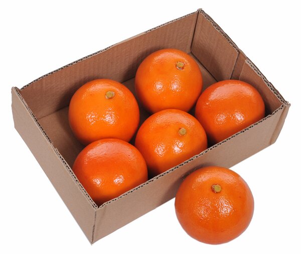 Set 2 Arancio Artificiali Tarocco 6 Pezzi Larghezza 8,4 cm