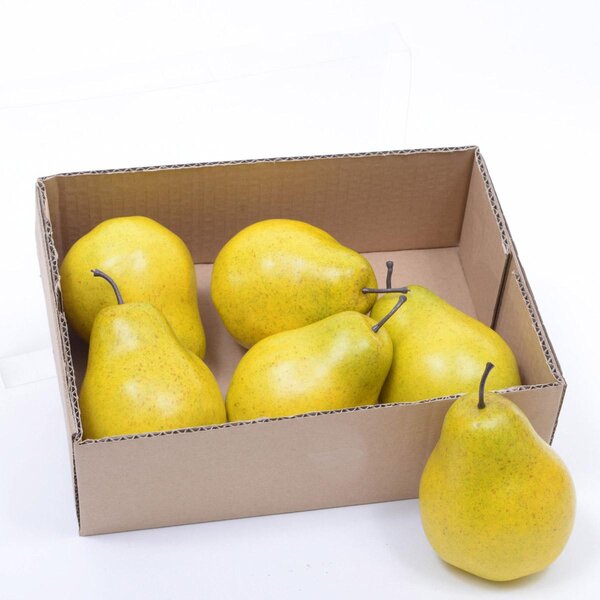 Set 2 Pera Conference Artificiali 6 Pezzi Larghezza 8 cm