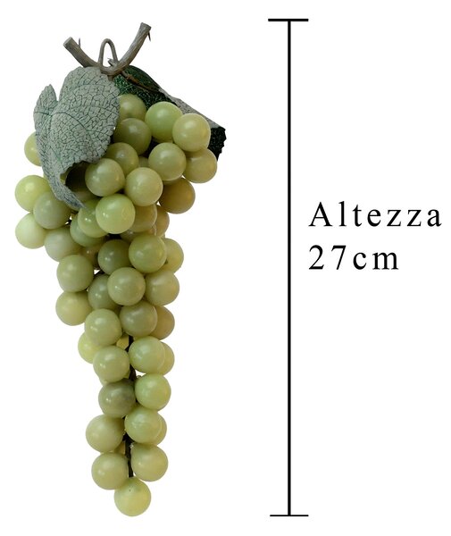 Set 6 Uva Artificiale Grossa per 88 Altezza 27 cm Verde