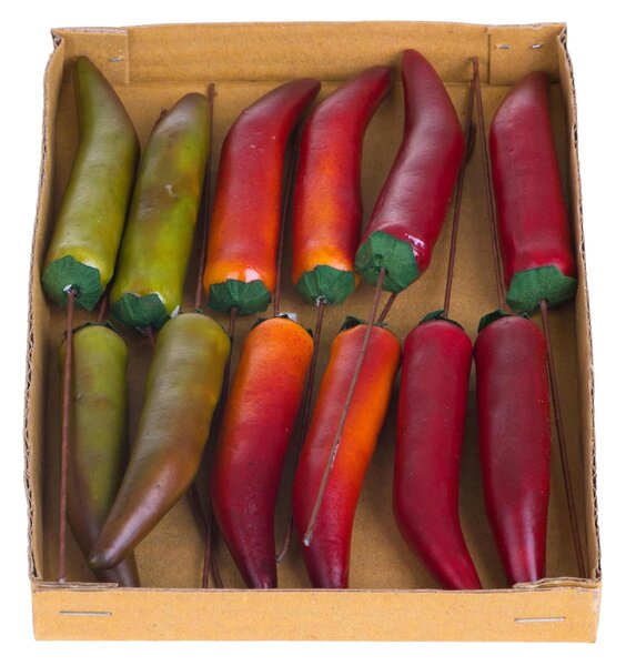Set 48 Peperoncini Artificiali 12 Pezzi Altezza 9 cm