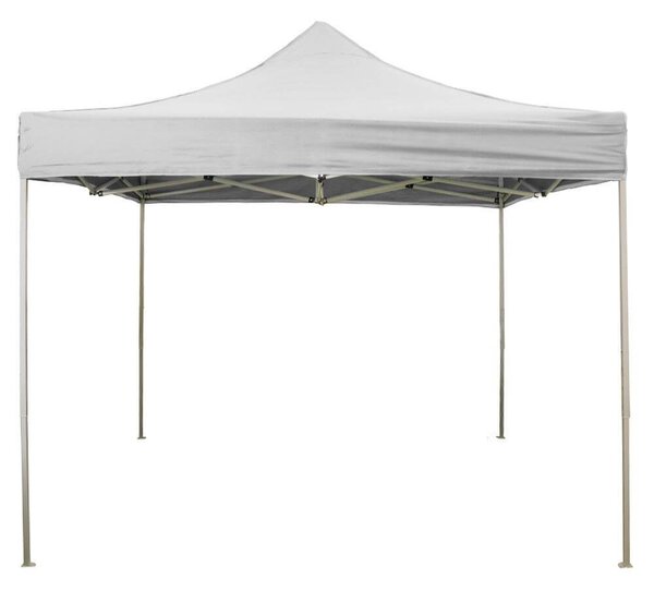 Gazebo Richiudibile Pieghevole 2x2m in Acciaio e PVC Impermeabile Bianco