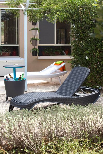 Lettino Prendisole da Giardino 197x74x36 cm in Resina Keter Atlantic Antracite