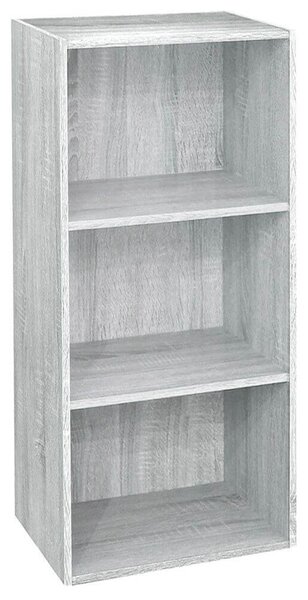 Libreria 3 ripiani 40x29x89 cm in Legno Bianco