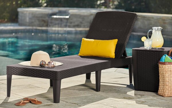 Lettino Prendisole da Giardino 187,5x58x29 cm in Resina Keter Jaipur Antracite