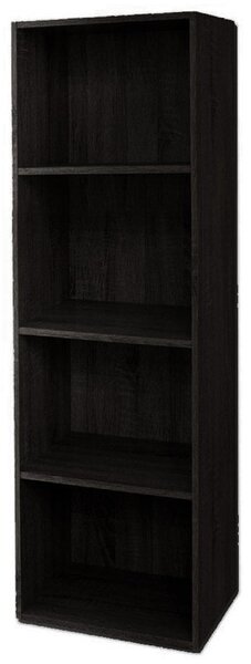 Libreria 4 ripiani 40x29x132 cm in Legno Wengè