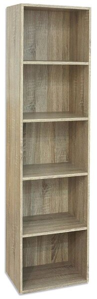 Libreria 5 ripiani 40x29x172 cm in Legno Rovere