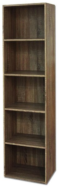 Libreria 5 ripiani 40x29x172 cm in Legno Noce