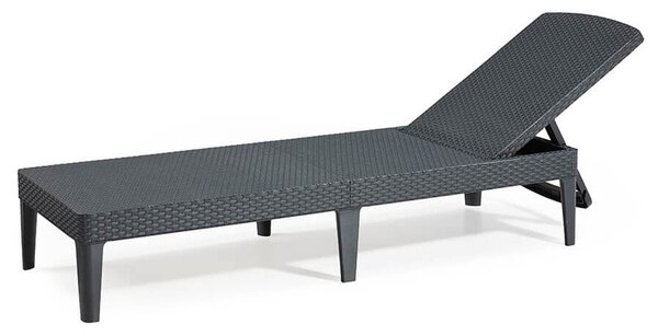 Lettino Prendisole da Giardino 187,5x58x29 cm in Resina Keter Jaipur Antracite