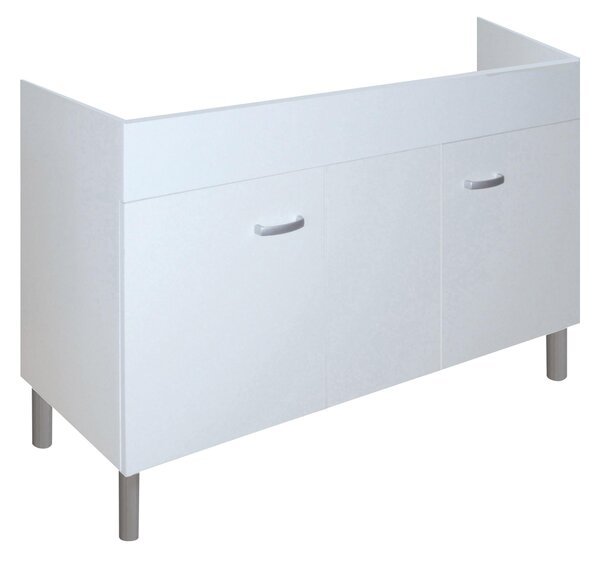 Mobile Sottolavello da Cucina 120x50 cm in Legno Bianco