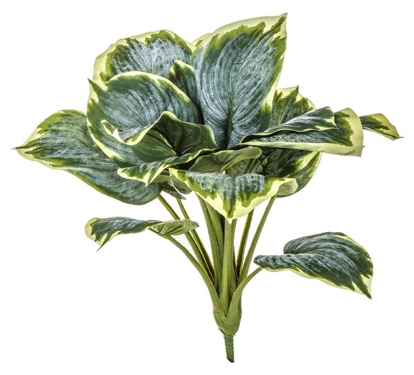 Set 2 Hosta con 18 Foglie Artificiali Altezza 60 cm Multicolore