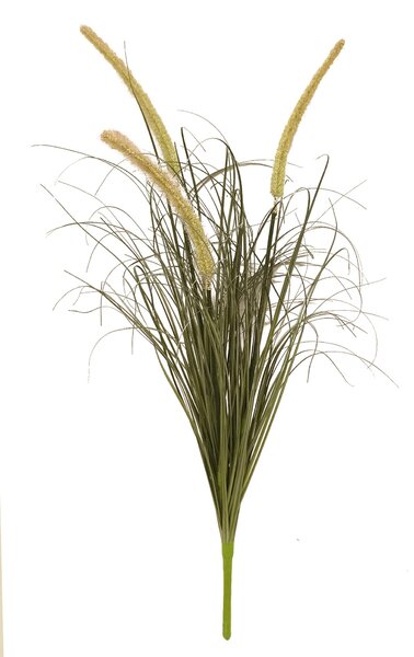 Set 3 Pianta Pennisetum Artificiale con Fiori 70 cm Verde