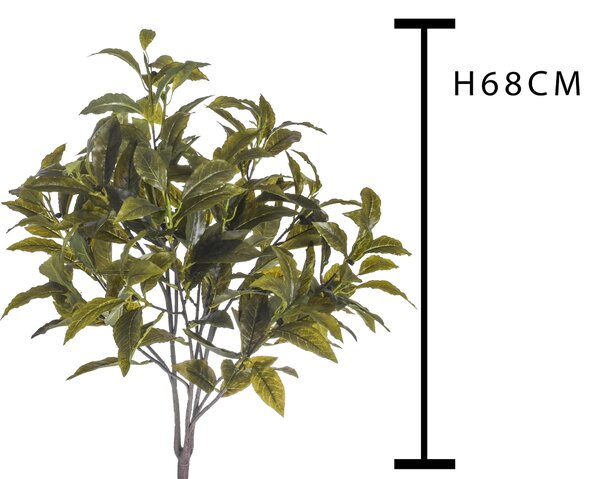 Pianta Artificiale di Alloro con 207 Foglie Altezza 68 cm Verde