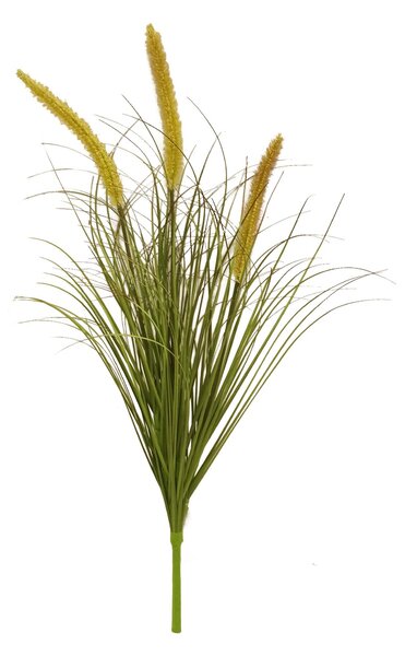 Set 3 Pianta Pennisetum Artificiale con Fiori 70 cm Verde