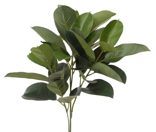 Rubber con 31 Foglie Artificiali Altezza 90 cm Verde